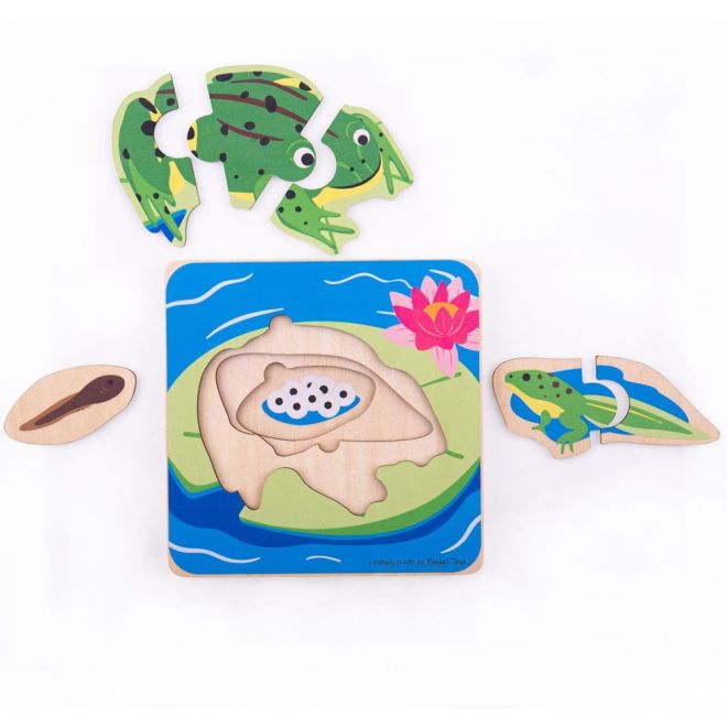 Bigjigs Toys Vkládací puzzle životní cykly žáby