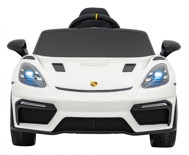 Elektrické autíčko Porsche 718 s MP4 audio panelem – Bílé