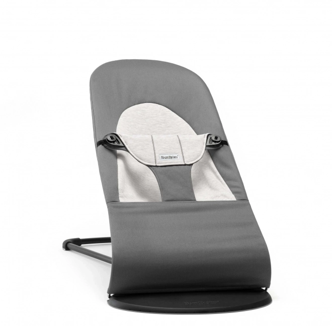 BABYBJORN - Lehátko BALANCE SOFT COTTON/JERSEY - růžová/šedá – Šedá / šedá