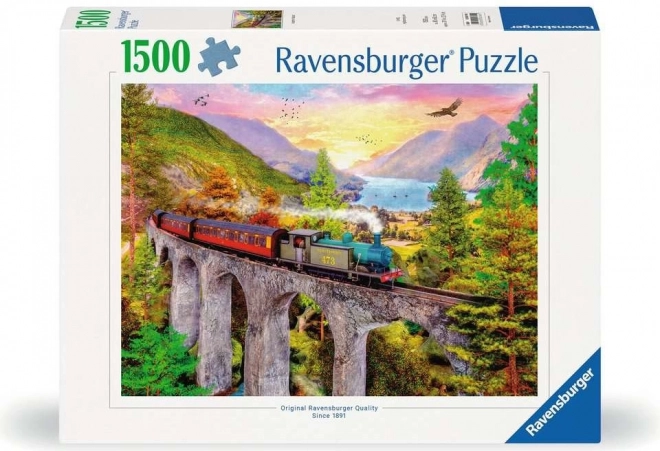 Puzzle Podzimní jízda vlakem 1500 dílků