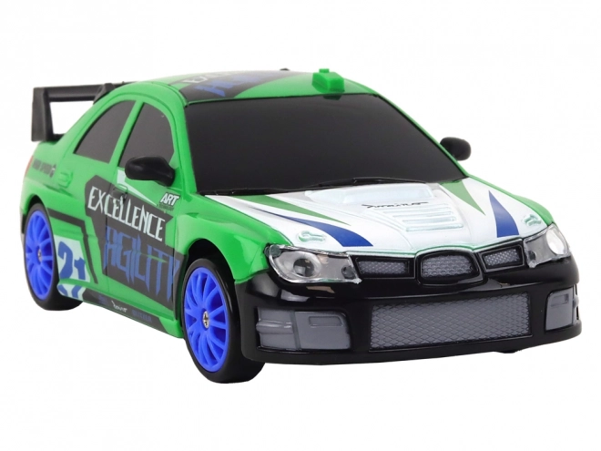 Dálkově ovládané sportovní auto R/C 1:24 Zelená vyměnitelná kola