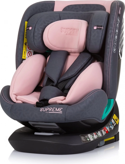 CHIPOLINO Autosedačka Supreme i-Size 40-150cm Isofix 360, Flamingo