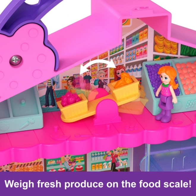 Polly Pocket Pollyville Přenosný ovocný supermarket set