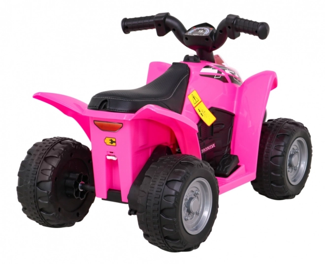 Čtyřkolka Honda 250X TRX s baterií + klakson + LED + eko kůže – Růžová