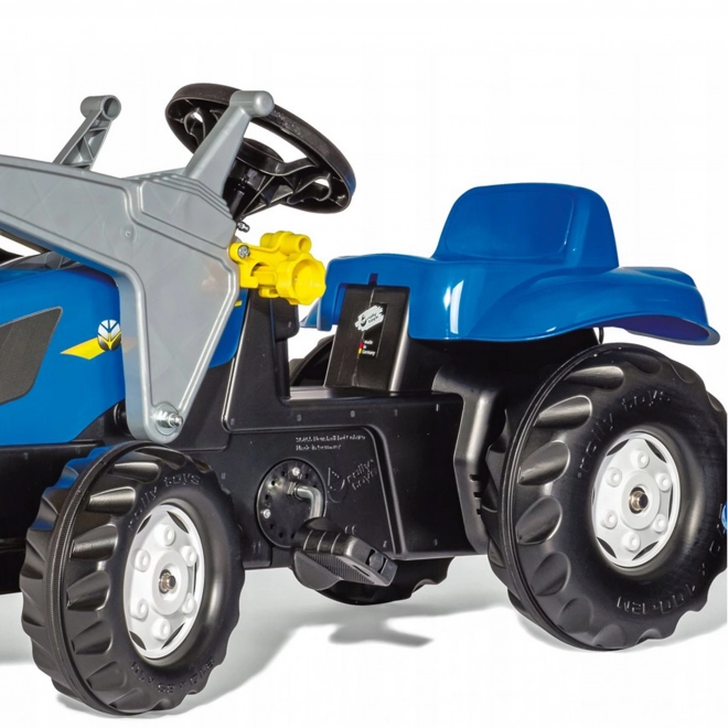 Dětský traktor Rolly Toys s bagrem a přívěsem modrý