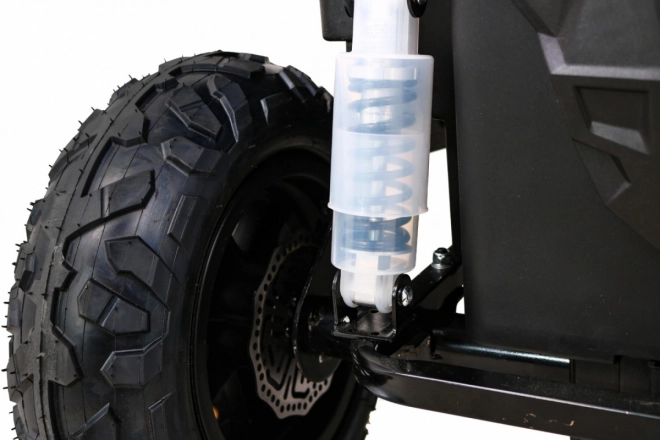 Silná závodní čtyřkolka buggy pro 2 děti Červená + Střídavý motor + Nafukovací kola + LED audio