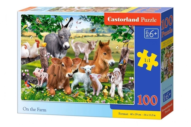 Puzzle 100 dílků Na farmě