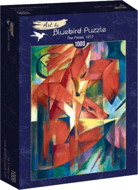 Puzzle modrý pták lišky