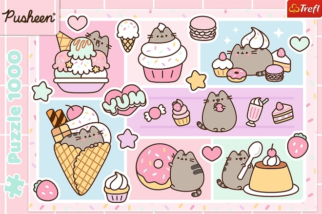 Puzzle Sladká Pusheen 1000 dílků