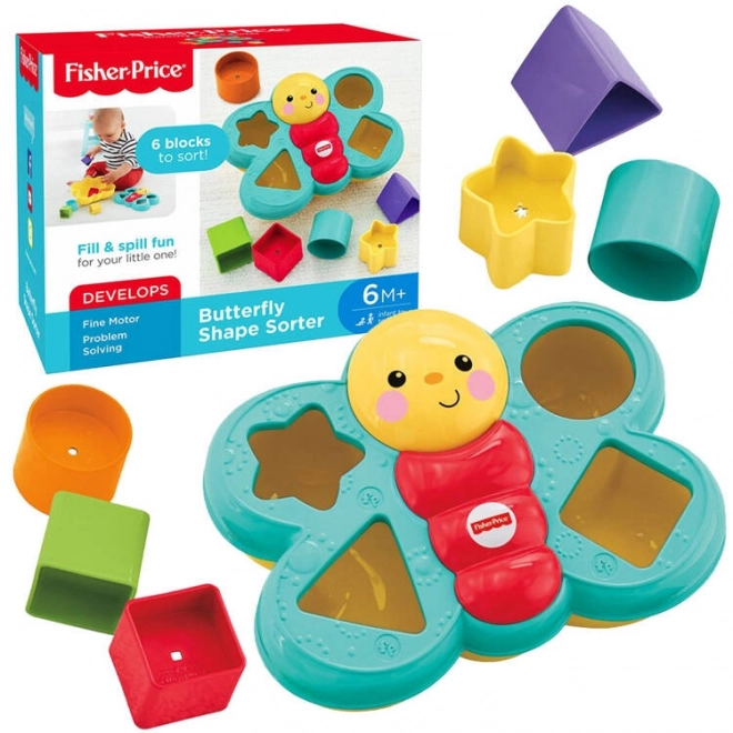 Fisher-Price barevná motýlí třídička kostek