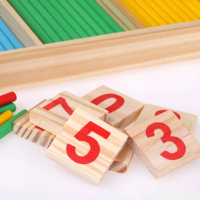 Montessori dřevěná vzdělávací hra s čísly