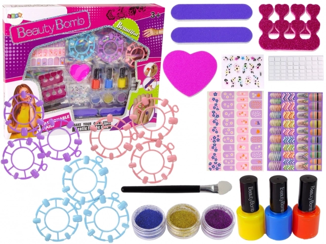 Velká sada pro lakování nehtů Nail Polish Stickers Separators