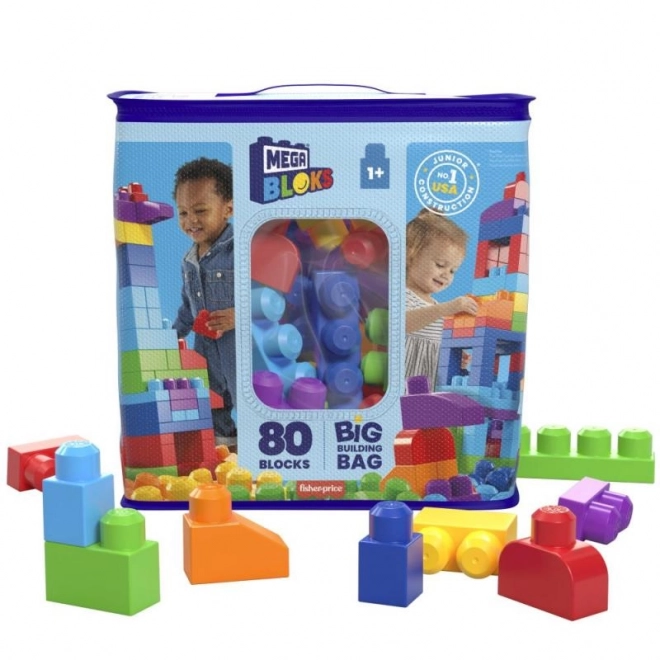 Mega Bloks First Builders Kostky v plastovém pytli 80 ks