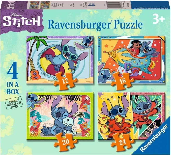 RAVENSBURGER Puzzle Lilo a Stitch 4v1 (12, 16, 20, 24 dílků)