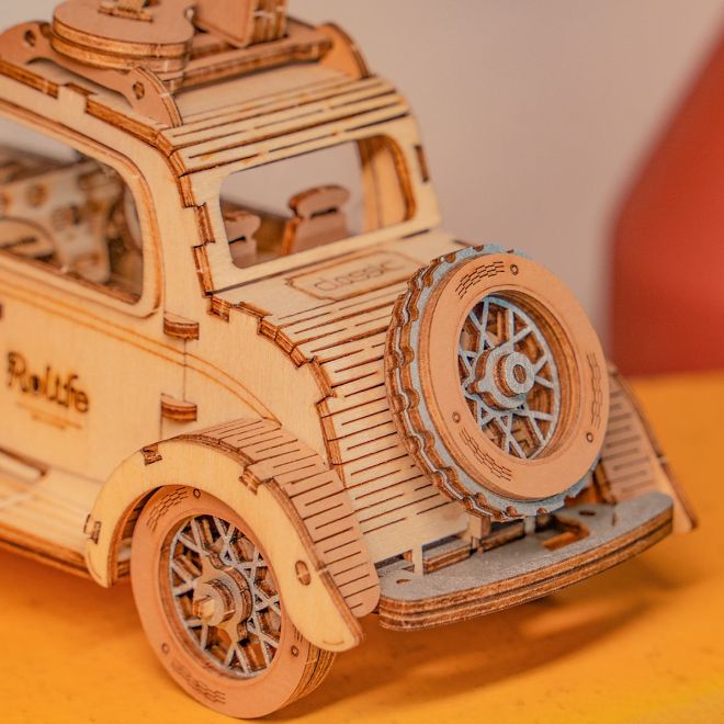 Automobil Vintage - moderní 3D dřevěné puzzle