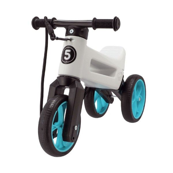 Dětské odrážedlo Funny Wheels Rider SuperSport 2v1 – Bílo-tyrkysové