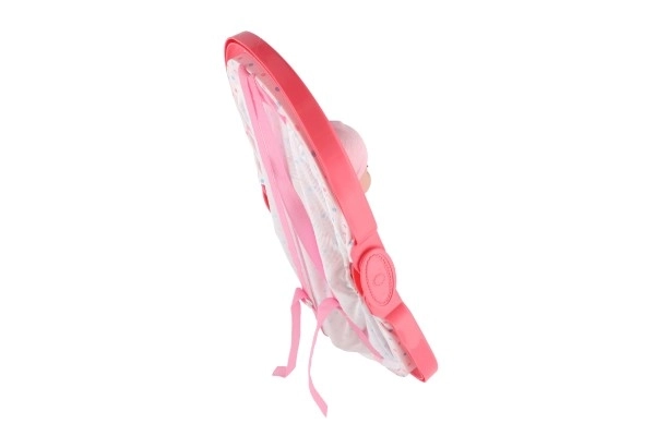 Panenka/miminko s nosítkem mrkací čurající plast 36cm pevné tělo s doplňky na bat. se zvukem v sáčku