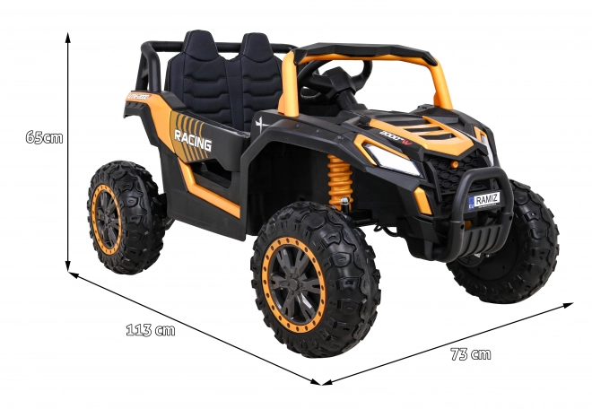 Buggy UTV 2000M závodní auto na baterie + MP3 zvuky světla + dálkové ovládání + pomalý start – Zlaté