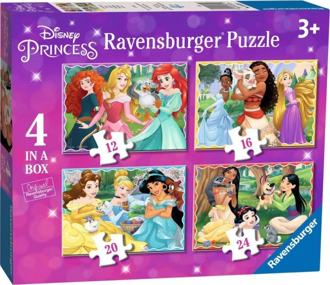 RAVENSBURGER Puzzle Disney Princezny 4v1 (12, 16, 20, 24 dílků)