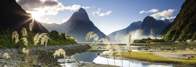 HEYE Panoramatické puzzle Milford Sound, Nový Zéland 1000 dílků