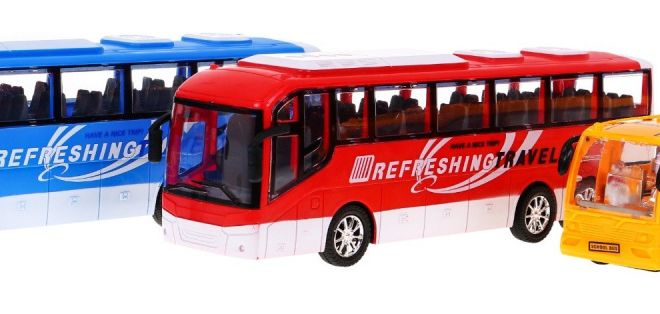 3 modely autobusů pro děti 3+ Školní autobus + Výletní autobusy + Živé barevné provedení
