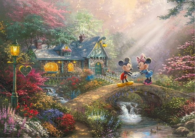 Puzzle Mickey & Minnie v plechové krabičce