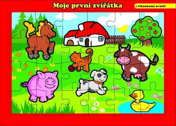 Puzzle deskové Moje první zvířátka farma 26x17cm 24 dílků MPZ