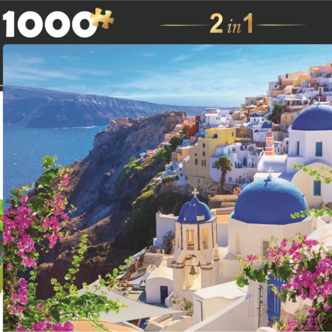 TREFL Puzzle s třídičem 2v1 Santorini, Řecko 1000 dílků