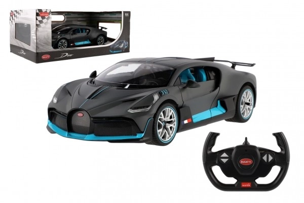 Auto RC Buggatti Divo šedé plast 32cm 2,4GHz na dálk. ovládání na baterie v krabici 43x18x25cm