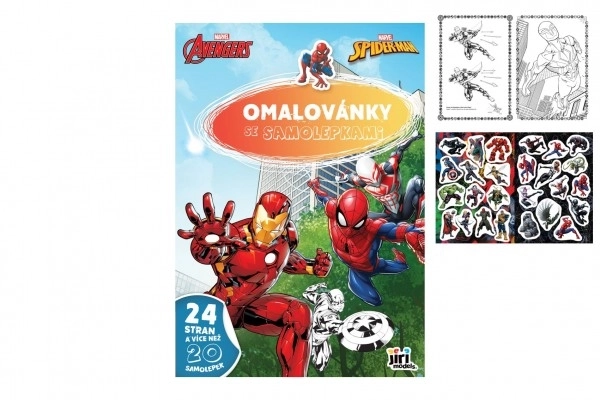 Omalovánky se samolepkami Marvel