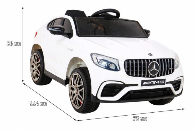 Mercedes Benz GLC63S pro děti bílý + dálkové ovládání + pohon 4x4 + MP3 LED + EVA + pomalý start