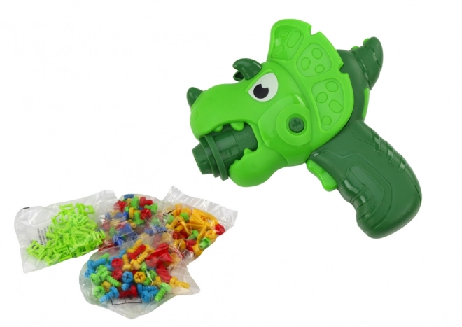 Kufříkový stůl DIY skládačka Dinosaurus Šroubovák 249 ele.