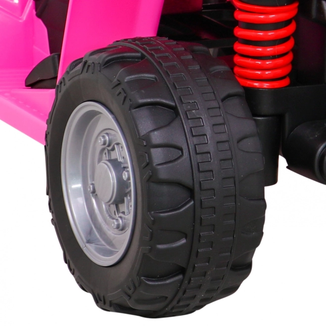 Čtyřkolka Honda 250X TRX s baterií + klakson + LED + eko kůže – Růžová