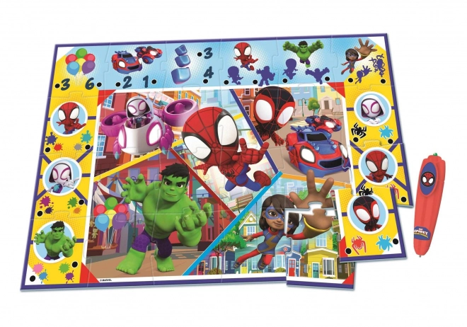 CLEMENTONI Podlahové puzzle s interaktivním perem Spidey a jeho úžasní přátelé 24 dílků