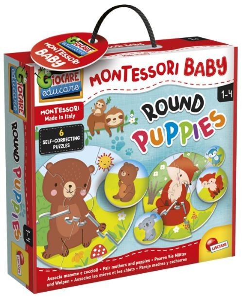Montessori puzzle hra - Kulaté hádanky