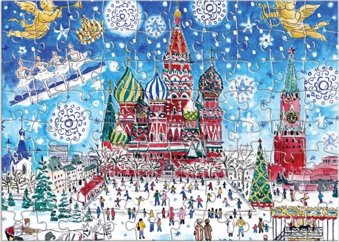 Adventní kalendář puzzle 12 vánočních dnů