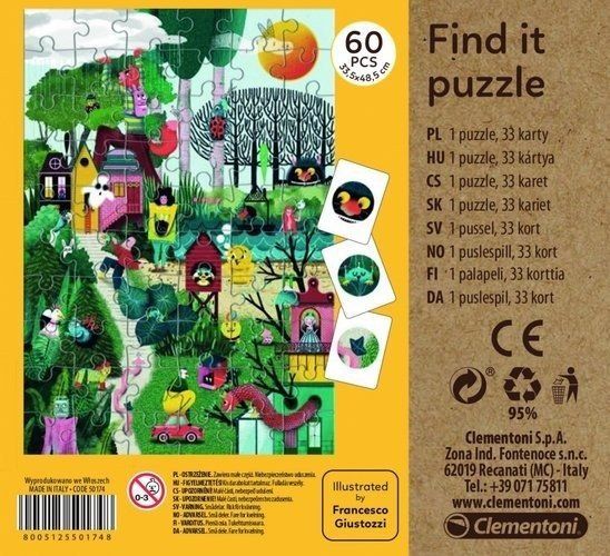 CLEMENTONI Play For Future Puzzle s hledáním obrázků Podzim 60 dílků