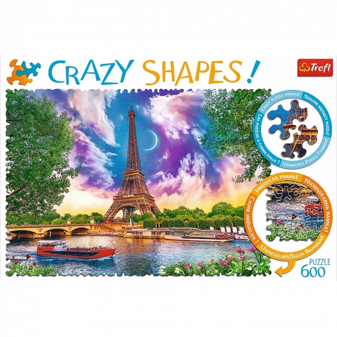 TREFL Crazy Shapes puzzle Obloha nad Paříží 600 dílků