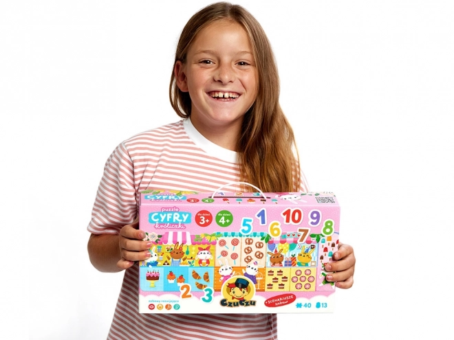 Puzzle Čísla zajíčci