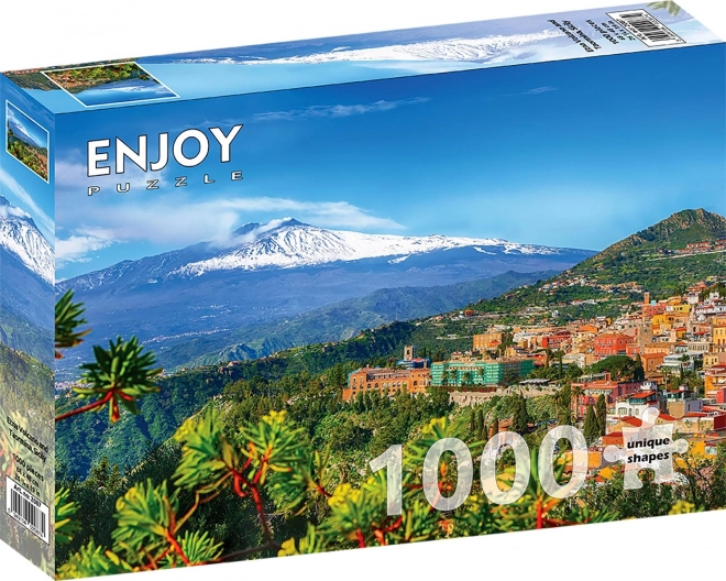 Puzzle Etna a Taormina, Sicílie 1000 dílků