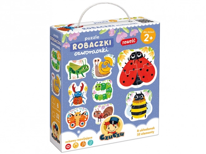 CzuCzu Puzzle Robáčci čtyřčlánkové skládanky