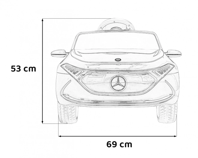 Mercedes Benz AMG EQA pro děti Bílá + Dálkové ovládání + 5bodové bezpečnostní pásy + EVA + MP3 displej + LED dioda