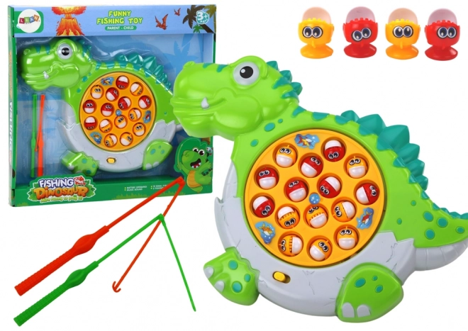 Stolní hra na chytání ryb Dinosaur Green