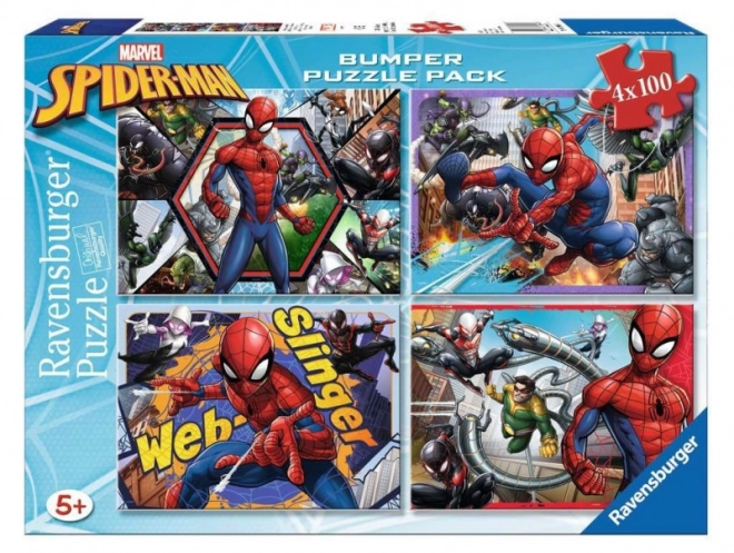 Puzzle 4x100 dílků Spider Man Bumper Pack