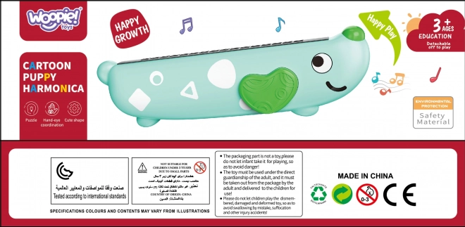 Barevná harmonika pro děti Woopie Piesek