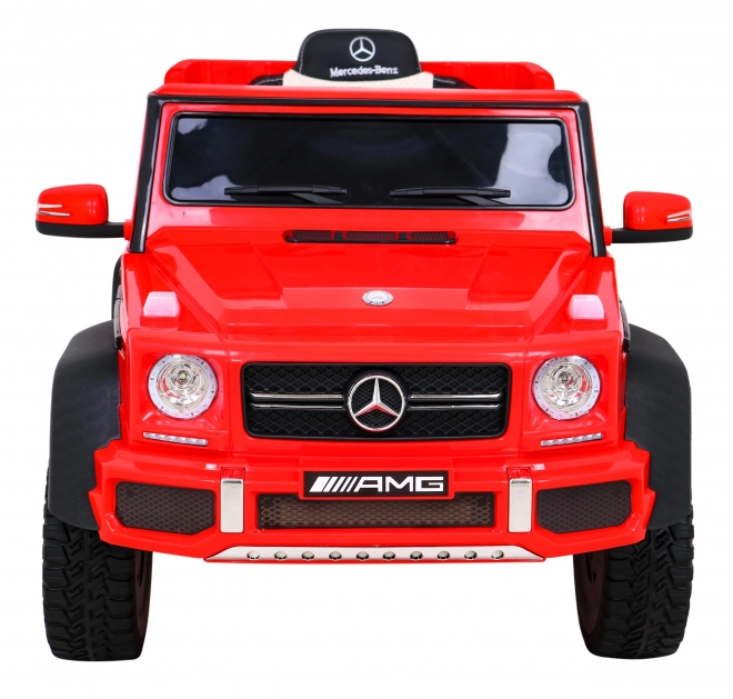 Mercedes G63 AMG Auto na baterie Červené + Dálkové ovládání + 6 EVA kol + Pomalý start + MP3 LED