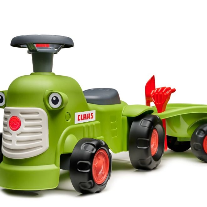 Odstrkovadlo – traktor Claas světle zelený s valníkem