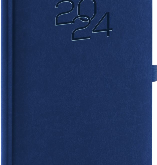 Týdenní diář Vivella Classic 2024, modrý, 15 × 21 cm