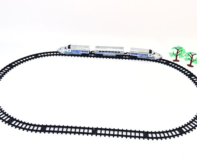 Vlaková dráha, stříbrná, 111cm