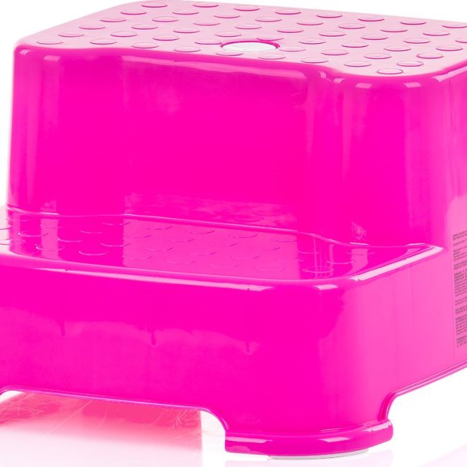 CHIPOLINO Plastový dvojstupínek k umyvadlu a WC růžový